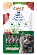 Cans Soft Creamy With Beef Kedi Ödül Maması 5x15 gr