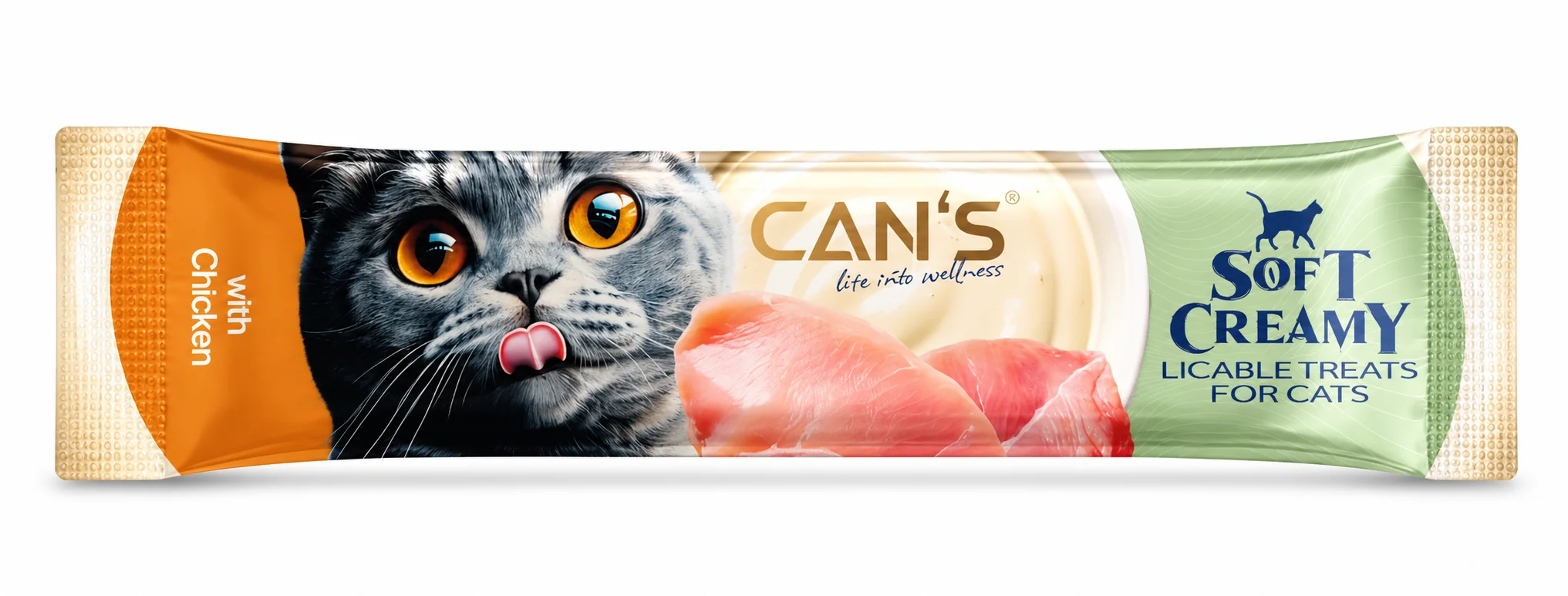 Cans Soft Creamy With Chicken Kedi Ödül Maması 5x15 gr - Görsel 5