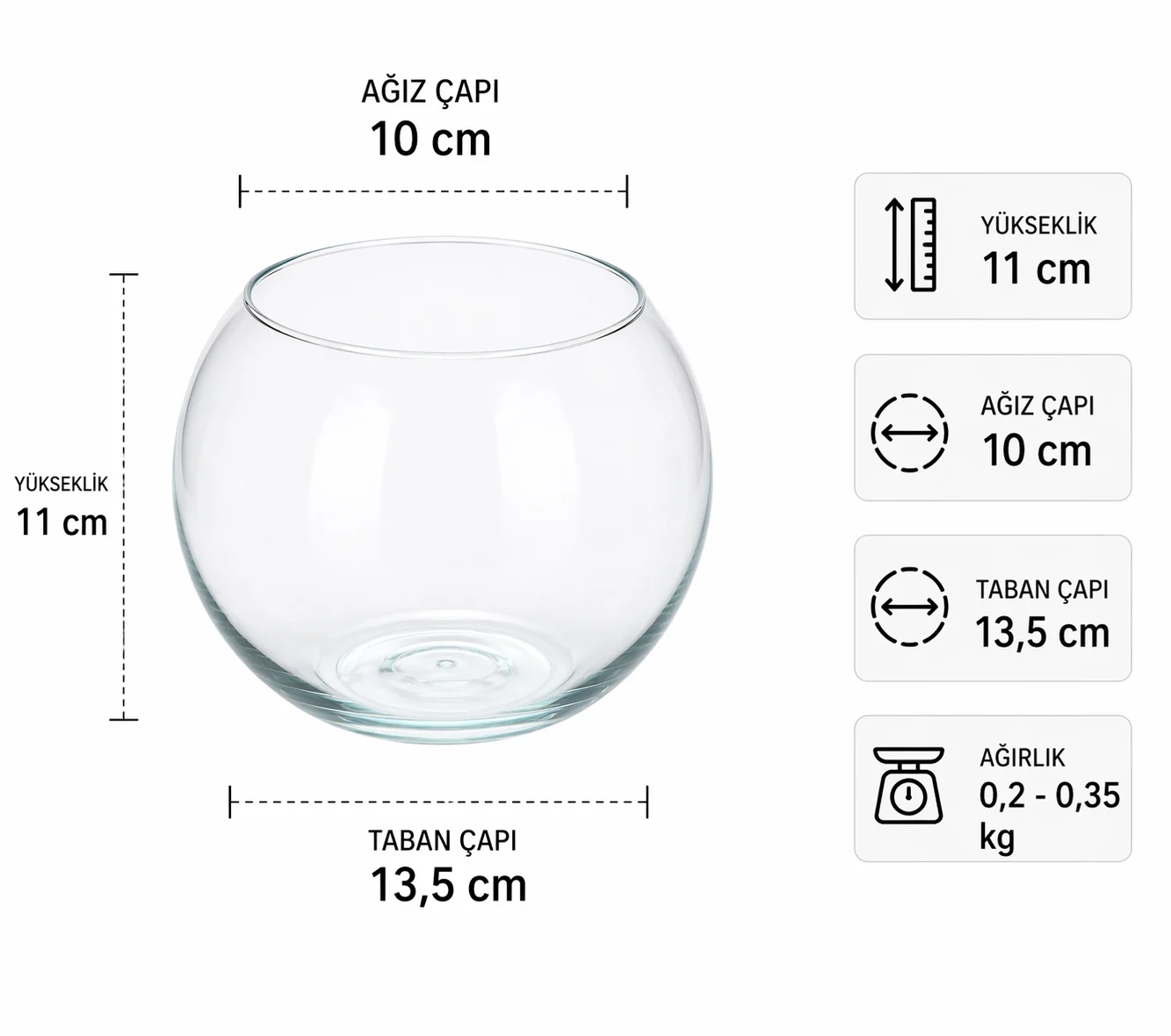 Mini Fanus Cam Akvaryum – 11 cm