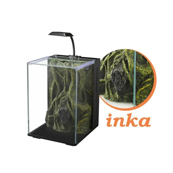 Nubios NB-A20-INCA-S Nano Akvaryum Inca Dekorlu Siyah 20x22x29Cm