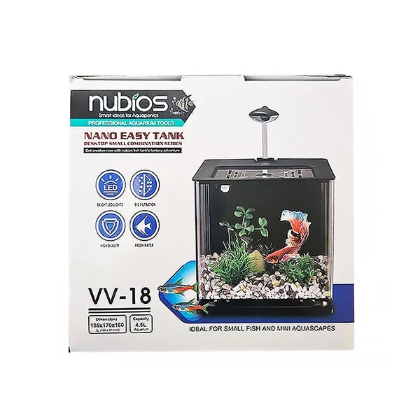 Nubios VV18-A-S Nano Easy Tank 4,5 L Siyah