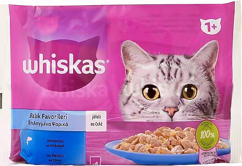 Whiskas Pouch Balık Çeşitleri Kedi Yaş Maması 85 Gr x 4 Adet