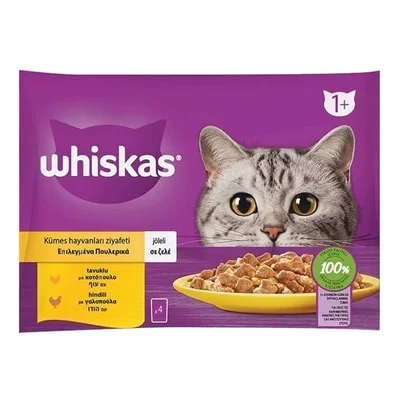 Whiskas Pouch Kümes Hayvanı Çeşitleri Kedi Yaş Maması 85 Gr x 4 Adet