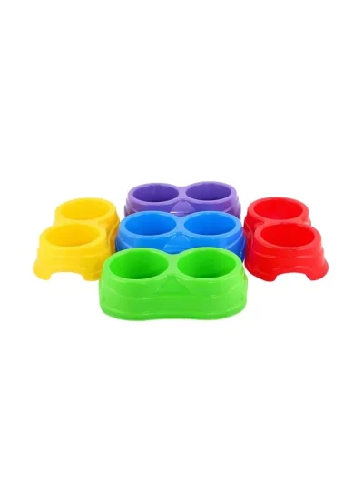 Yıldırım Pet Plastik 2 Li Büyük Mama Kabı 34 x 19 x 8.5 cm