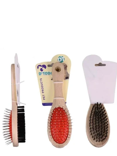 Yıldırım Pet YK-423 Çift Taraflı Tahta Saplı Fırça 21.5 x 6 cm