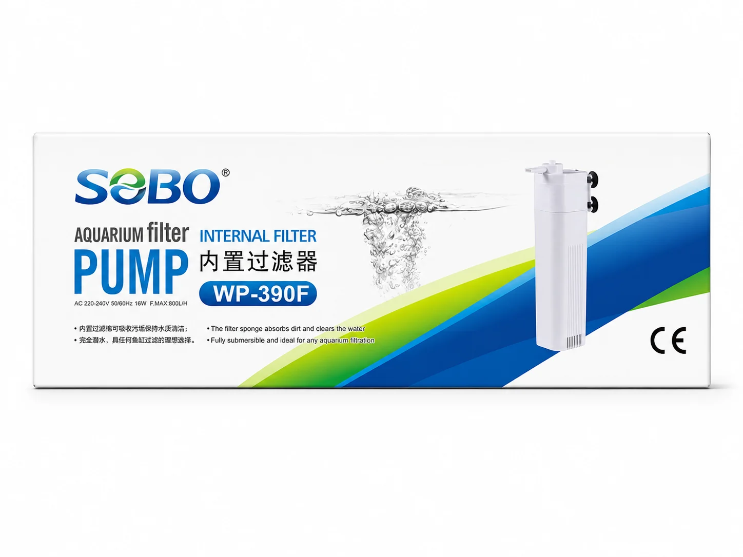 Sobo WP-390F İç Filtre Yeni Nesil Beyaz 16W 800 Lt/h