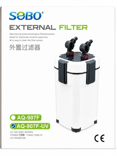 Sobo AQ-907F UV Dış Filtre 15W 1500 Lt/h