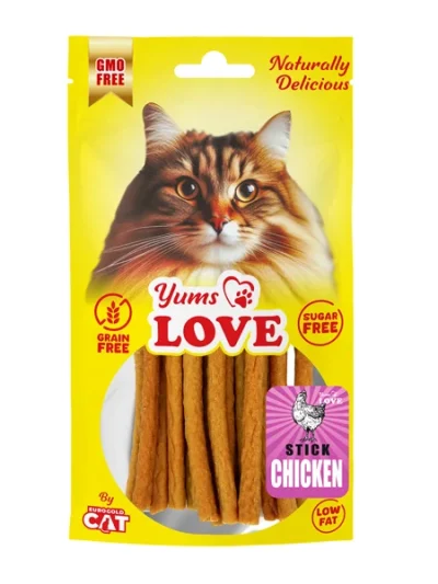 Yums C030 Love Kedi Ödülü Çubuk Tavuklu 10 cm 50 gr