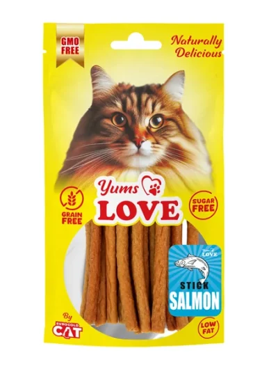 Yums C040 Love Kedi Ödülü Çubuk Somon Balıklı 10 cm 50 gr