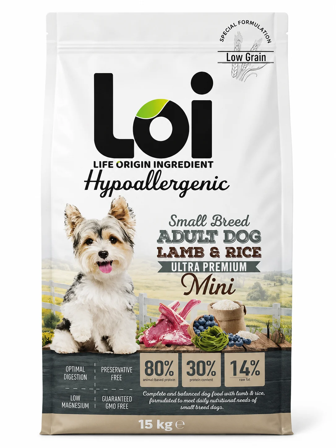 Loi Yetişkin Küçük Irk Köpek Maması Kuzulu 15 Kg