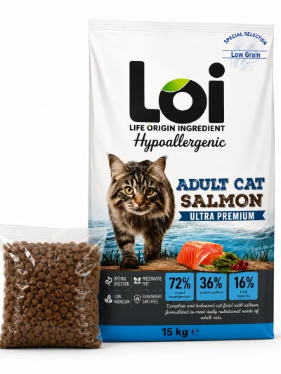 Loi Yetişkin Kedi Maması Somonlu 0.5 Kg