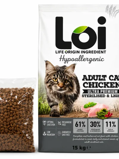 Loi Yetişkin Kısır Kedi Maması Tavuklu 0.5 Kg