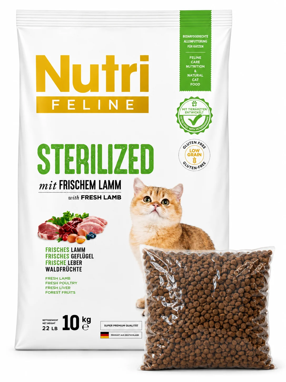 Nutri Yetişkin Kısır Kedi Maması Kuzulu 0.5 Kg