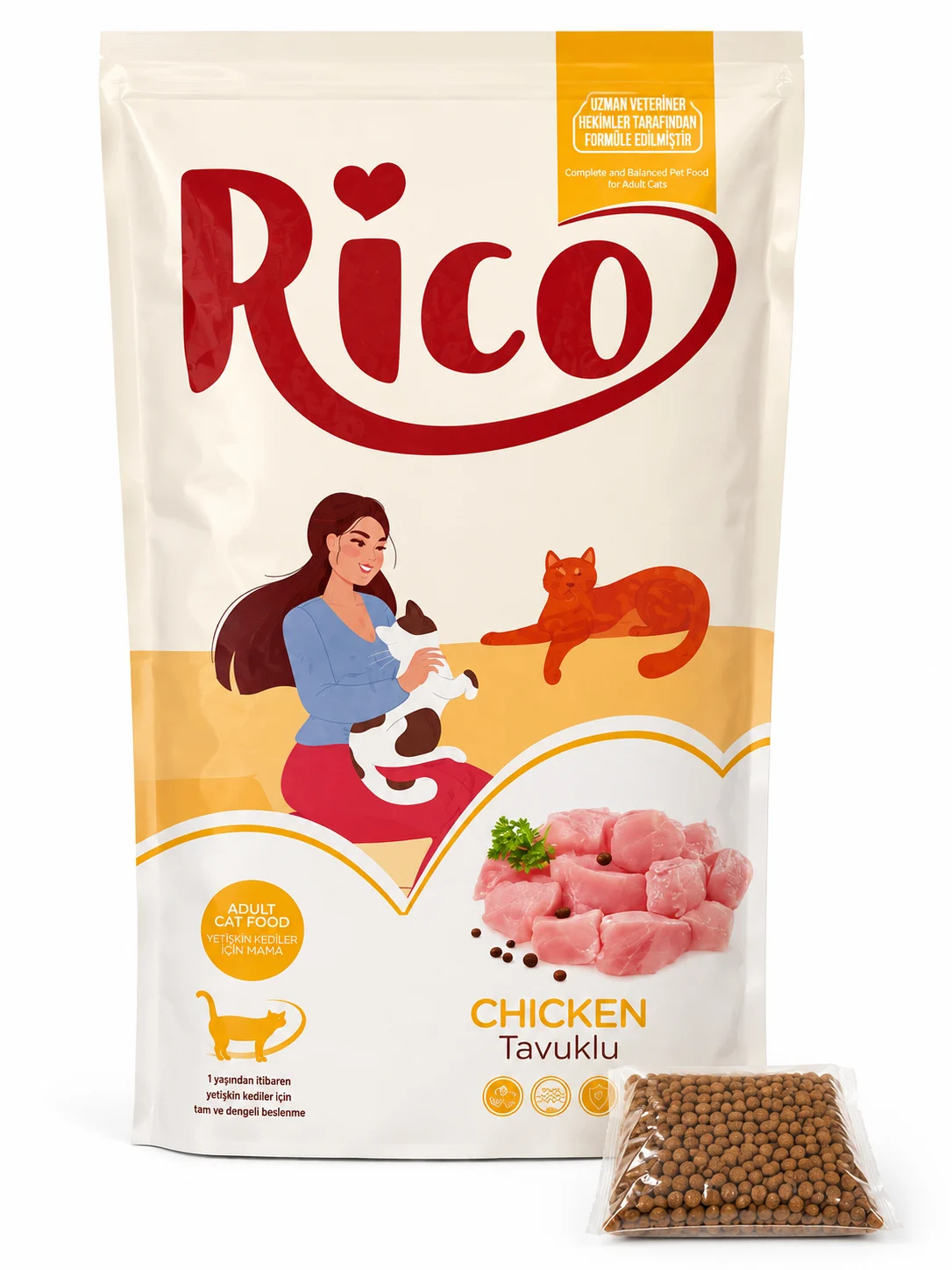 Peritas Rico Yetişkin Kedi Maması Tavuklu 0.5 Kg