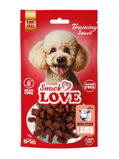 Snack Love MZ001 Köpek Ödül Ve Eğitim Kuzu-Morina Küp Şekil Kesimli 10 mm Küp 70 gr