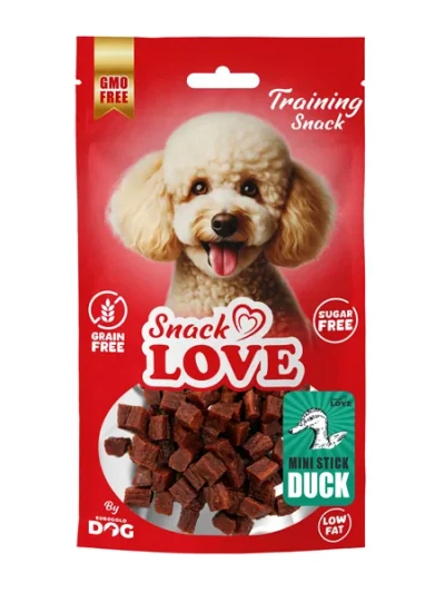 Snack Love MZ010 Köpek Ödül Ve Eğitim Ördek-Morina Küp Şekil Kesimli 10 mm Küp 70 gr