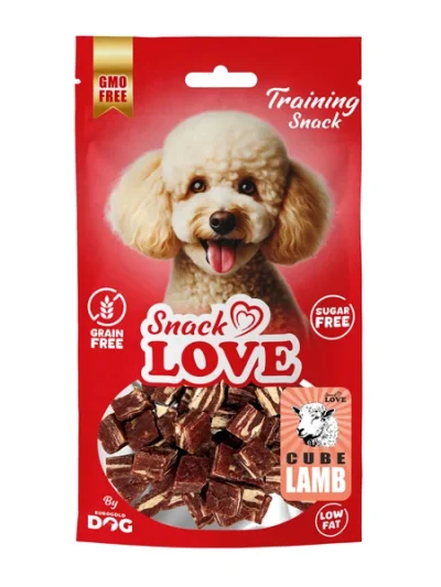 Snack Love Z001 Köpek Ödül Ve Eğitim Kuzu-Morina Küp Şekil Kesimli 12 mm 70 gr